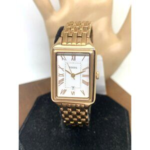 Fossil Women's Watch ES5271 Raquel Quartz Tank Rose Gold Stainless Steel 23mm